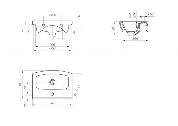 Раковина Bellezza Cersania CE50B 4690311009944